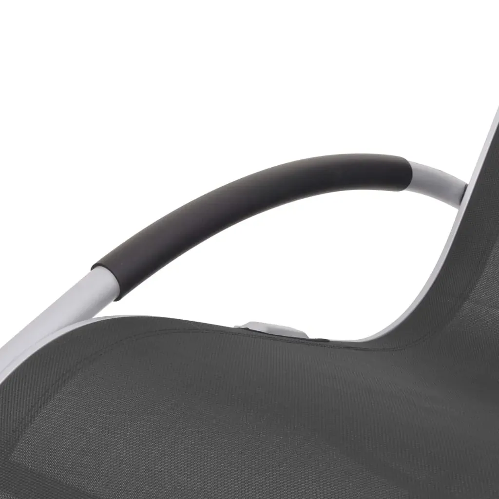 Outdoor Rocking Chair Black Textilene Price