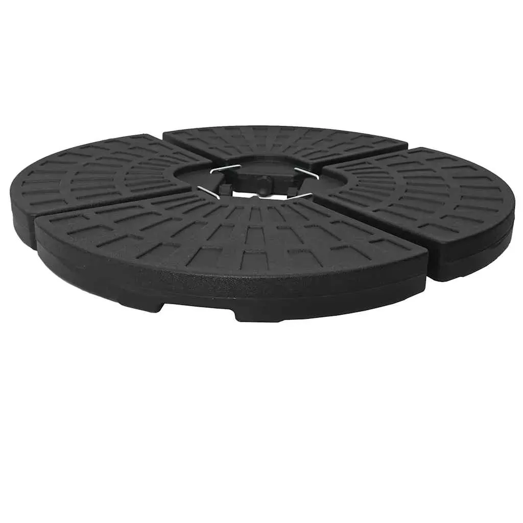 Umbrella Base Fan-shaped 4 pcs Black Price