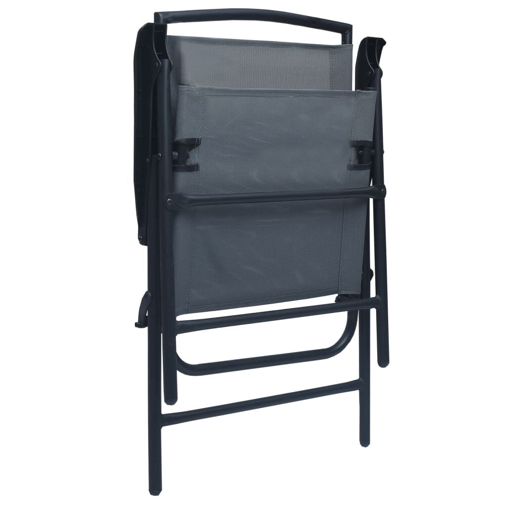 Folding Garden Chairs 2 pcs Texilene Grey Price