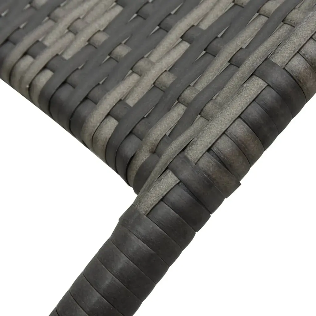 Folding Sun Lounger Poly Rattan Grey Price