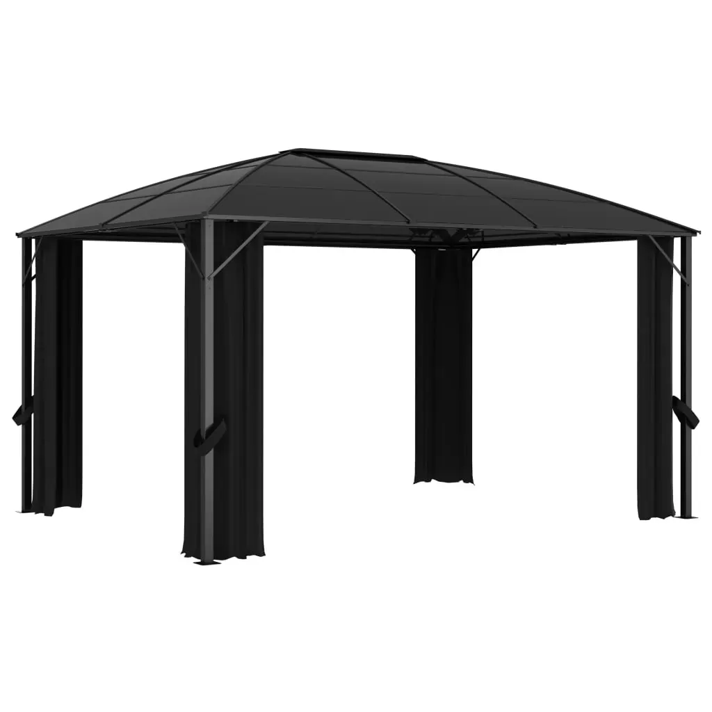 Gazebo with Curtains 400x300x265 cm Anthracite Price