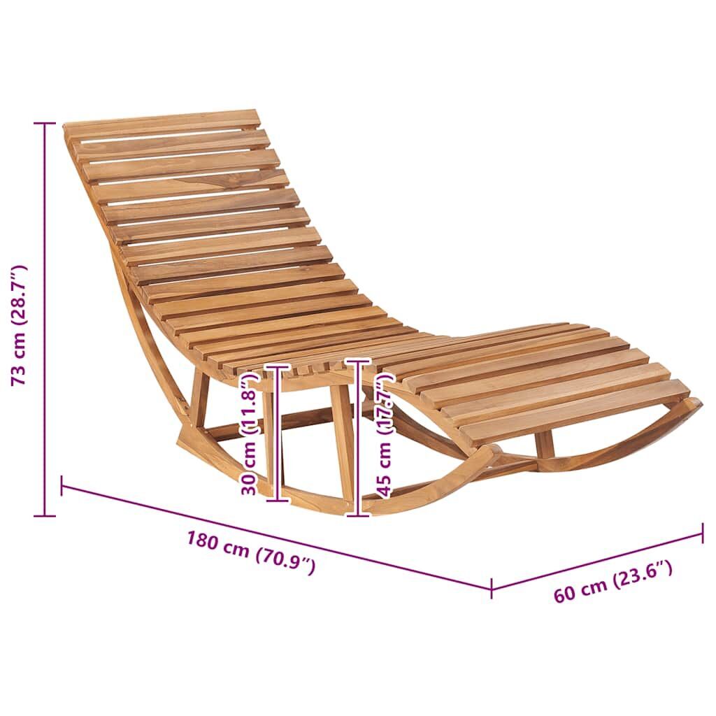 Rocking Sunlounger Solid Teak Wood Price