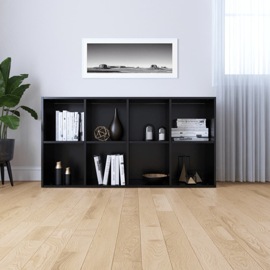 Book Cabinet/Sideboard Black 66x30x130 cm Engineered Wood Price
