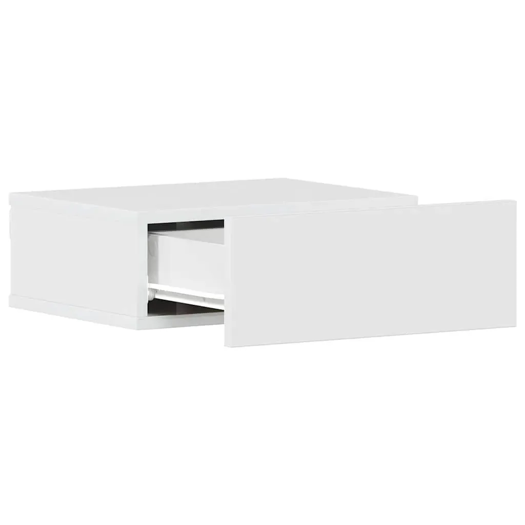 Floating Nightstands 2 pcs High Gloss White 40x30x15 cm Engineered Wood Price