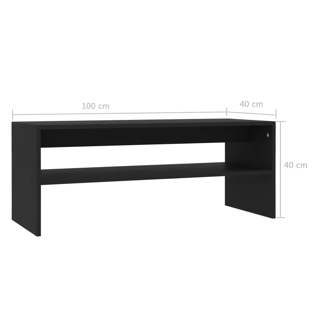 Coffee Table Black 100x40x40 cm Engineered Wood Price