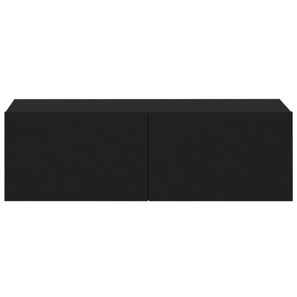 Wall TV Cabinets 2 pcs Black 100x30x30 cm Engineered Wood Price