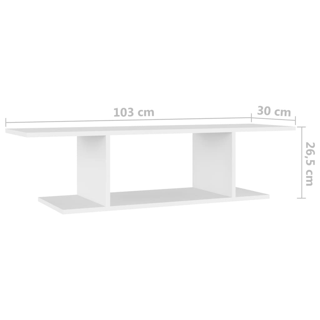 Wall Mounted TV Cabinet White 103x30x26.5 cm Price