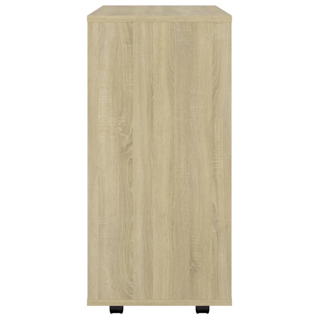 Rolling Cabinet Sonoma Oak 60x35x75 cm Engineered Wood Price