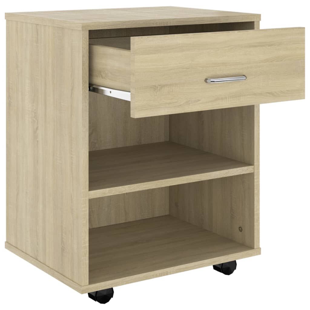 Rolling Cabinet Sonoma Oak 46x36x59 cm Engineered Wood Price