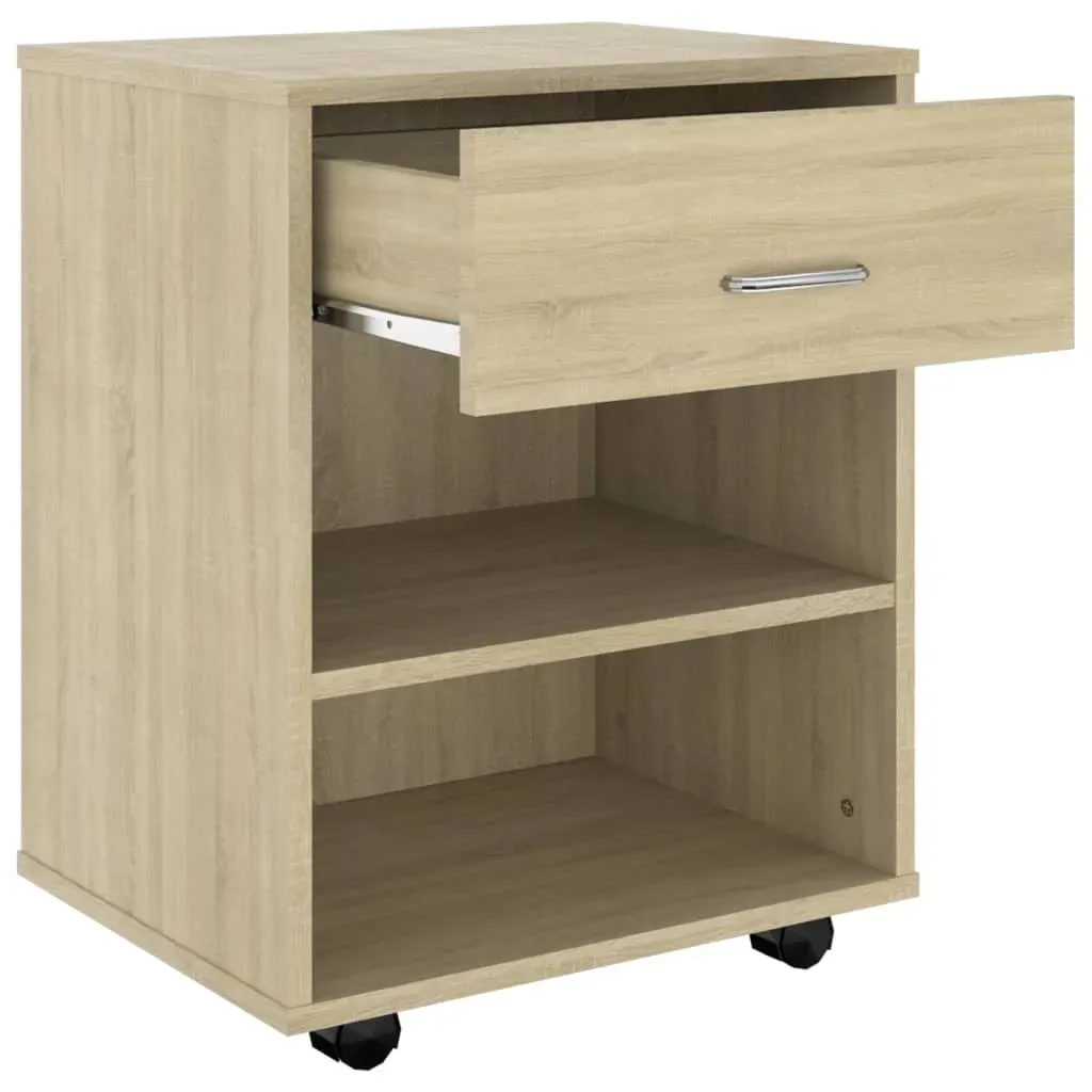 Rolling Cabinet Sonoma Oak 46x36x59 cm Engineered Wood Price