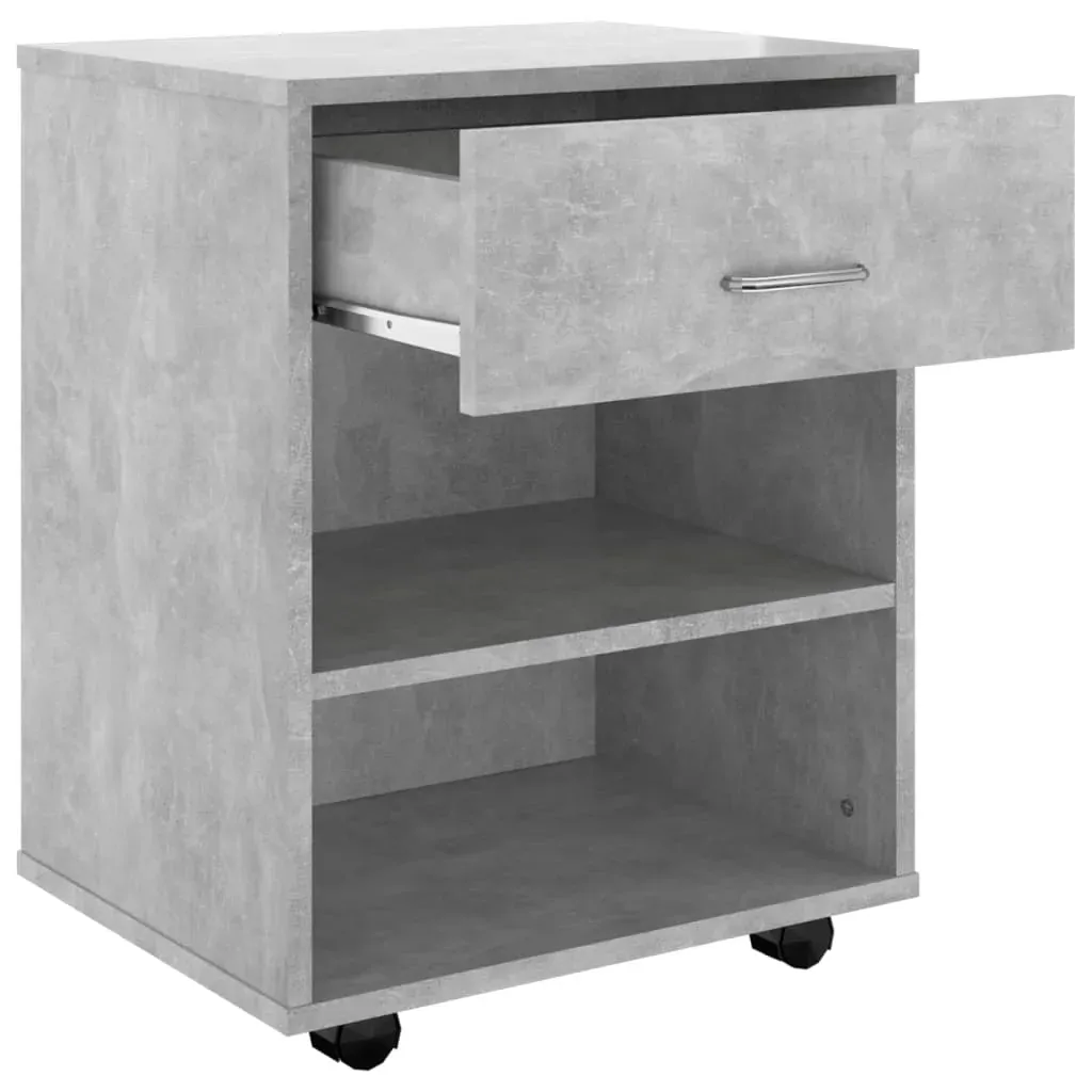 Rolling Cabinet Concrete Grey 46x36x59 cm Engineered Wood Price