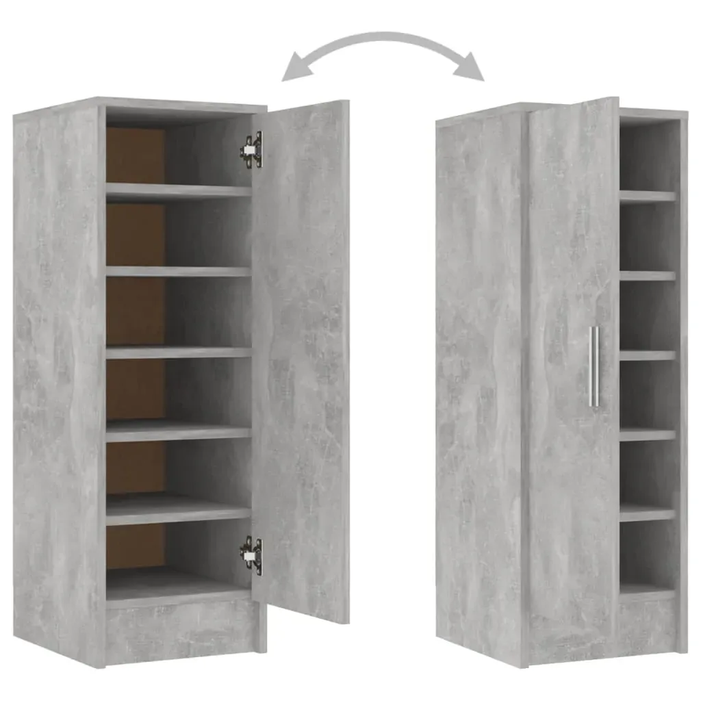 Shoe Cabinet Concrete Grey 32x35x92 cm Engineered Wood Price