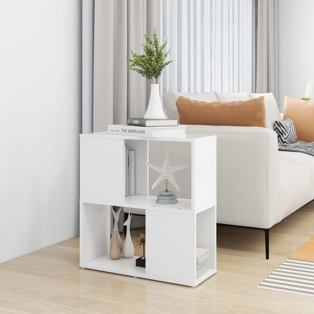 Book Cabinet White 60x24x63 cm Engineered Wood Price