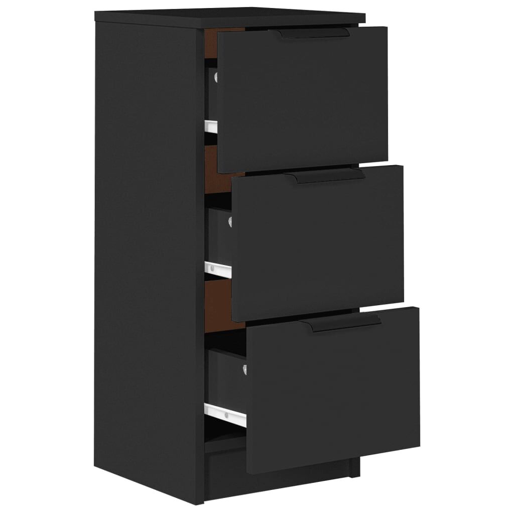 Sideboards 2 pcs Black 30x30x70 cm Engineered Wood Price