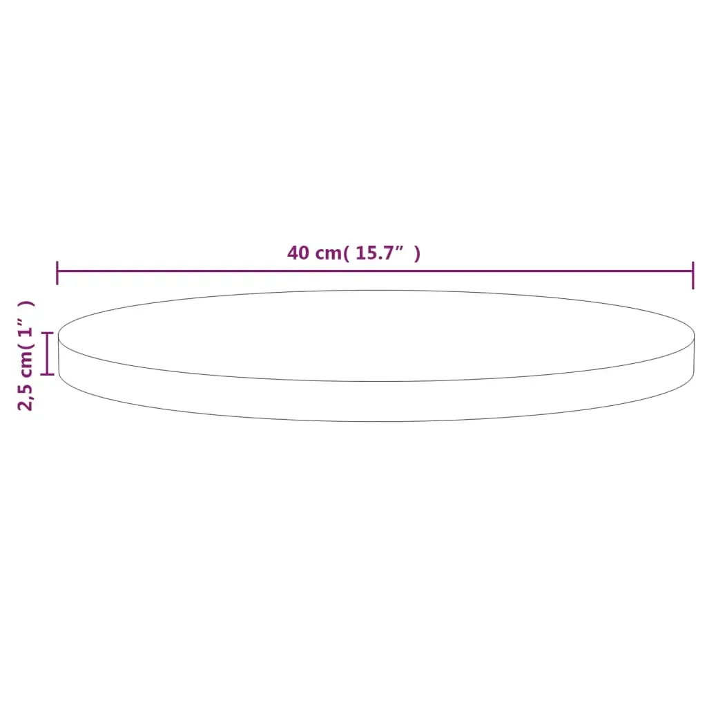 Table Top White Ø40x2.5 cm Solid Wood Pine Price