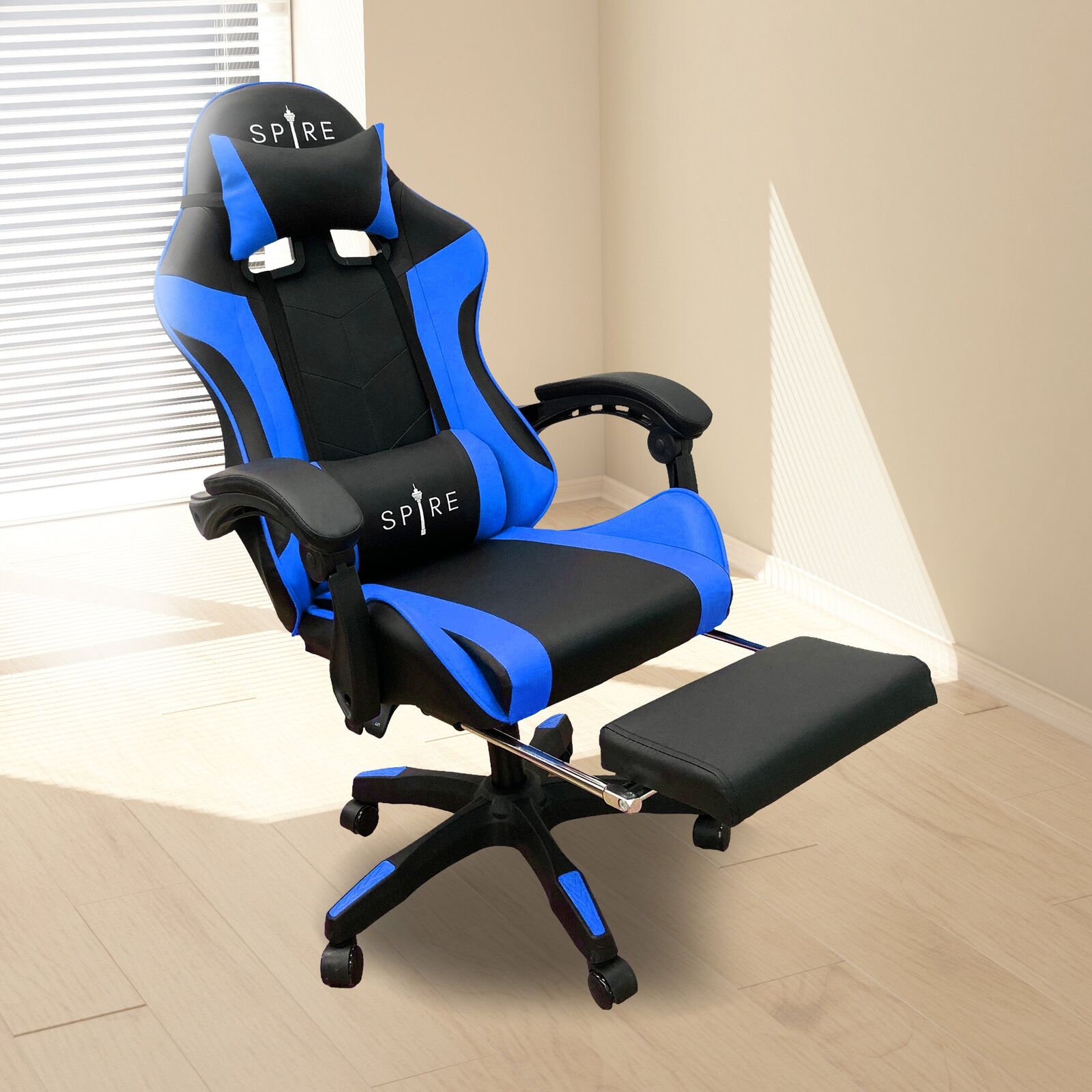Spire Zinc Adjustable Gaming/Office Chair - Blue and Black Price