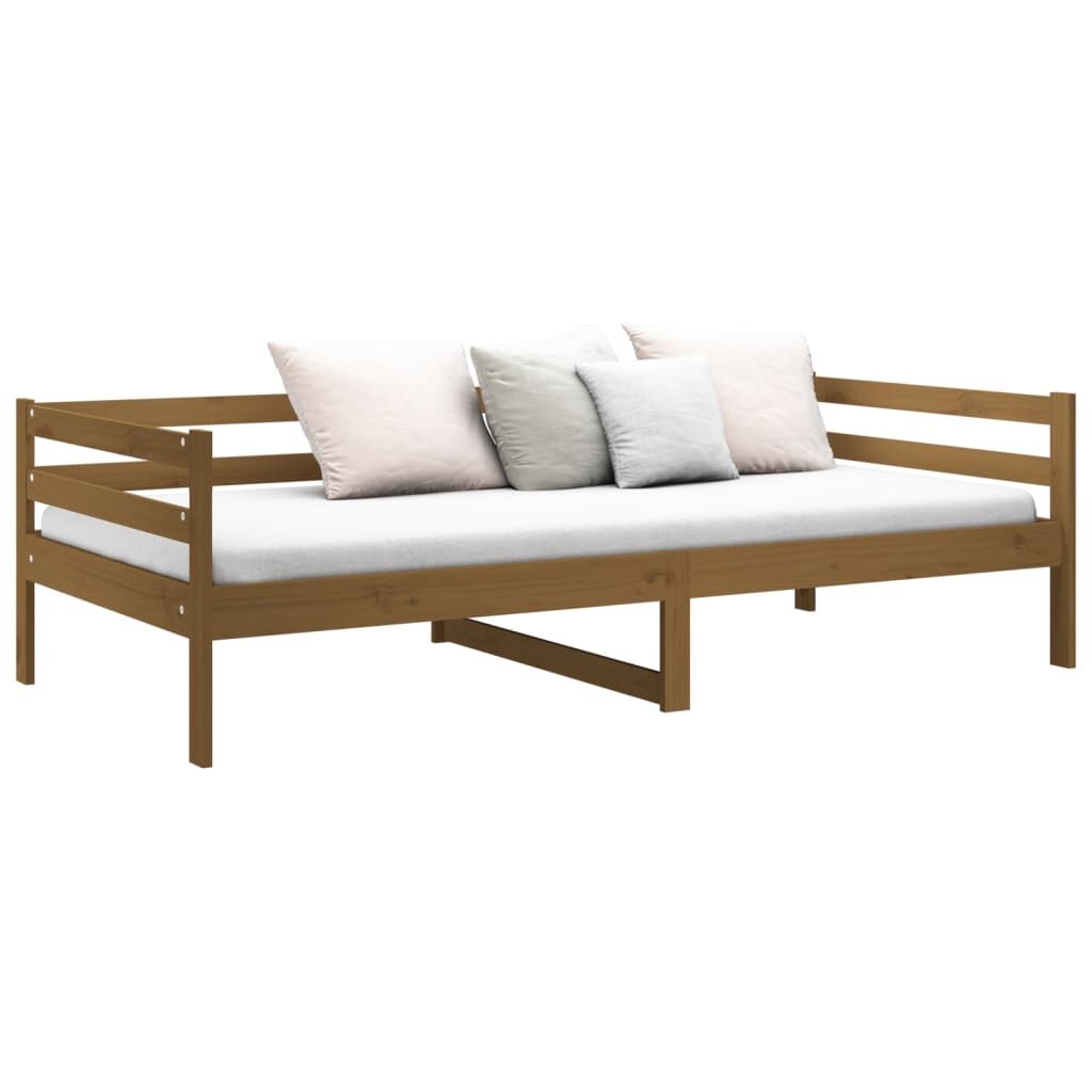 Day Bed without Mattress Honey Brown 90x190 cm Solid Wood Pine Price
