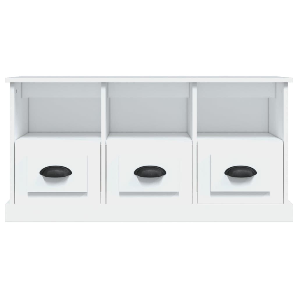 TV Cabinet White 100x35x50 cm Engineered Wood Price