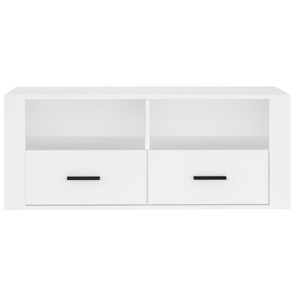 TV Cabinet White 100x35x40 cm Engineered Wood Price