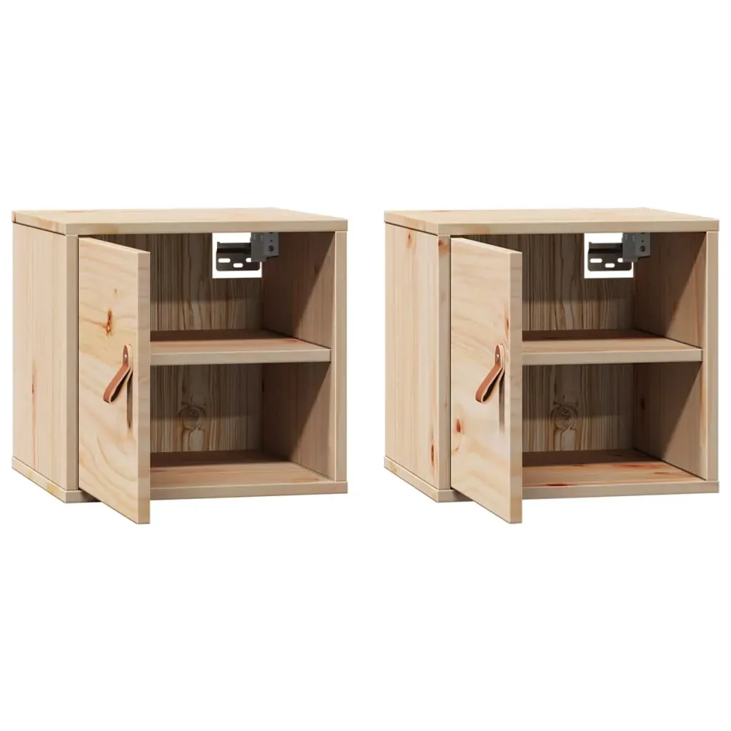 Wall Cabinets 2 pcs 31.5x30x30 cm Solid Wood Pine Price