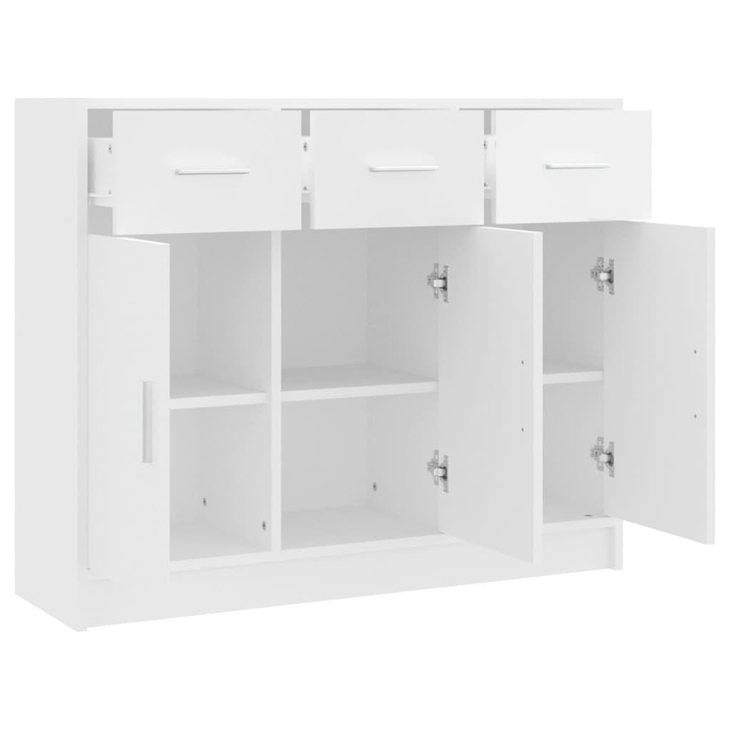 Sideboard White 91x28x75 cm Engineered Wood Price