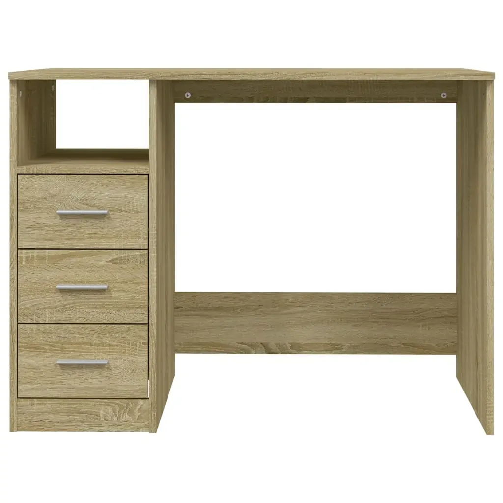 Desk with Drawers Sonoma Oak 102x50x76 cm Engineered Wood Price