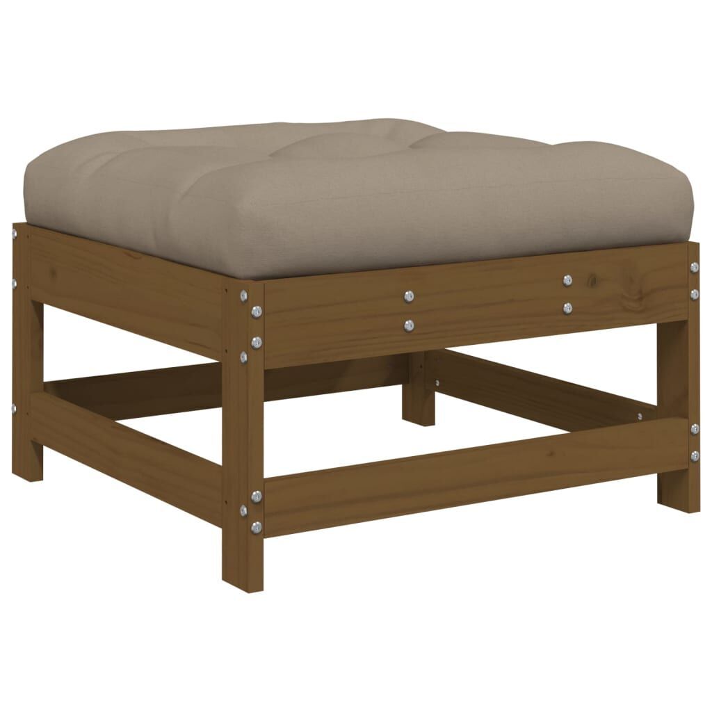 3 Piece Garden Lounge Set with Cushions Honey Brown Solid Wood Price