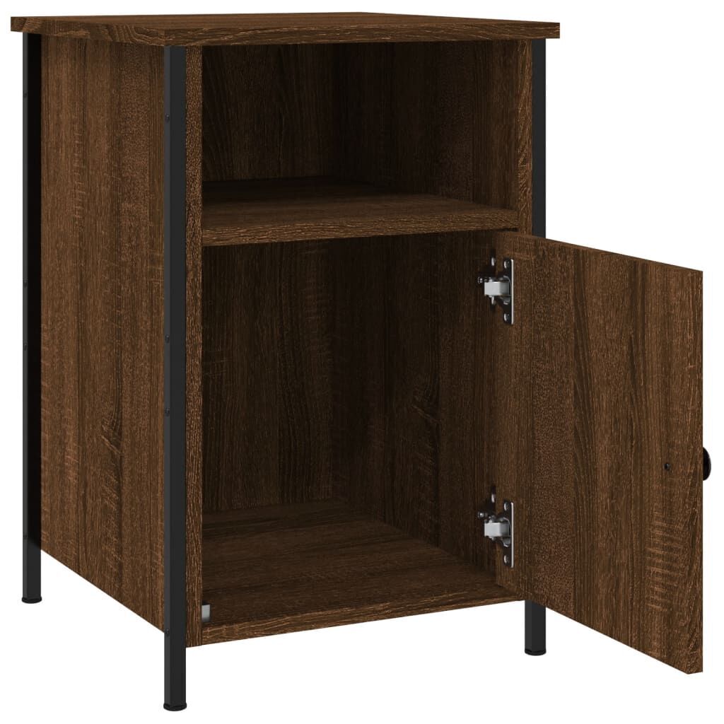 Bedside Cabinets 2 pcs Brown Oak 40x42x60 cm Engineered Wood Price