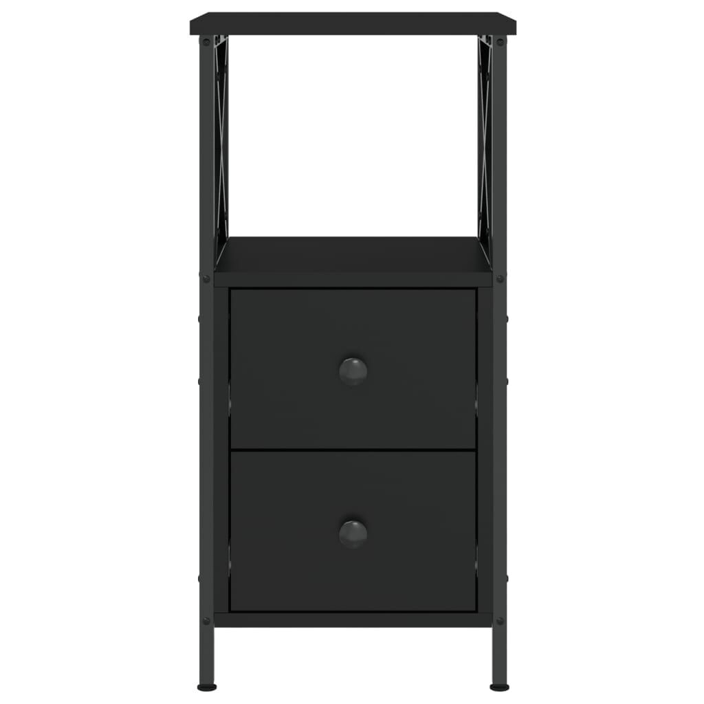 Bedside Cabinets 2 pcs Black 34x35.5x70 cm Engineered Wood Price