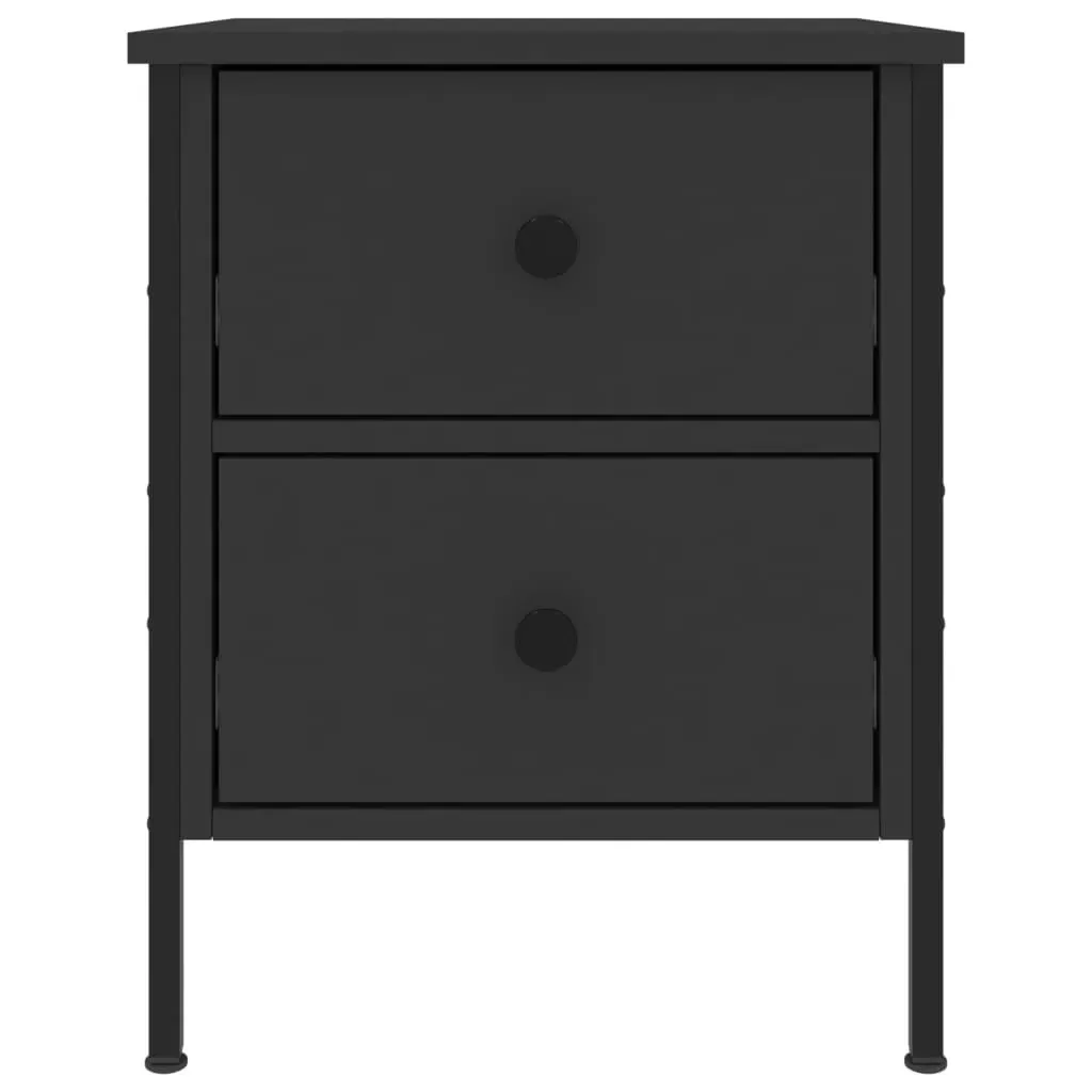 Bedside Cabinets 2 pcs Black 40x42x50 cm Engineered Wood Price