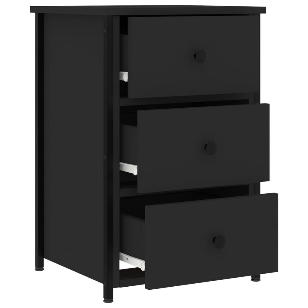 Bedside Cabinets 2 pcs Black 40x36x60 cm Engineered Wood Price