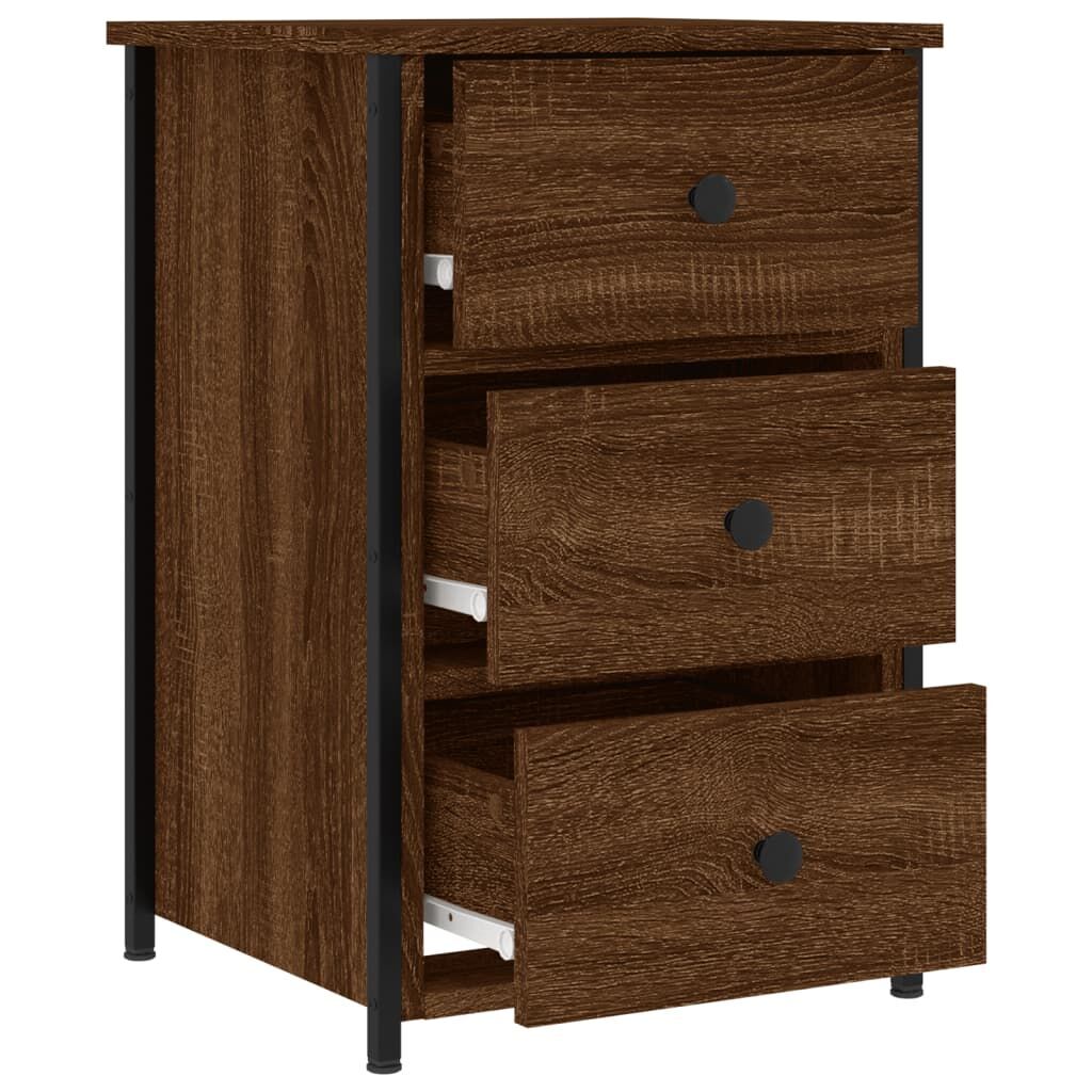 Bedside Cabinets 2 pcs Brown Oak 40x36x60 cm Engineered Wood Price