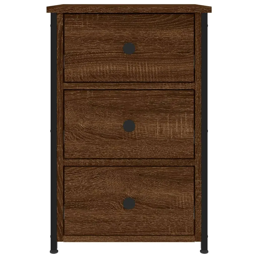 Bedside Cabinets 2 pcs Brown Oak 40x36x60 cm Engineered Wood Price