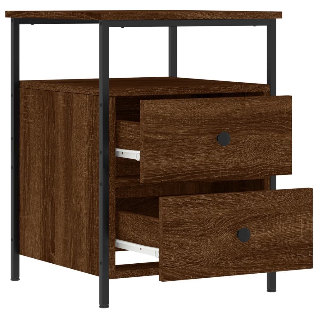 Bedside Cabinets 2 pcs Brown Oak 44x45x60 cm Engineered Wood Price