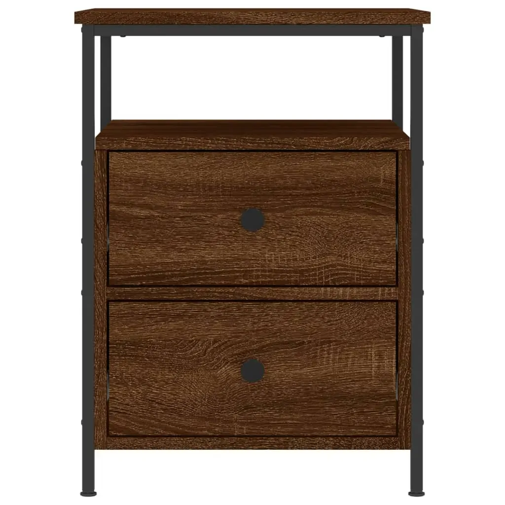 Bedside Cabinets 2 pcs Brown Oak 44x45x60 cm Engineered Wood Price
