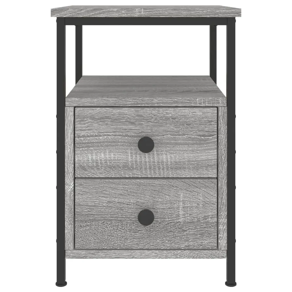Bedside Cabinets 2 pcs Grey Sonoma 34x35.5x50 cm Engineered Wood Price