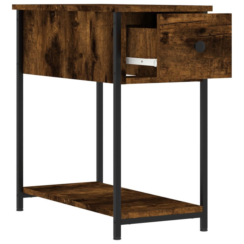 Bedside Cabinets 2 pcs Smoked Oak 30x60x60 cm Engineered Wood Price