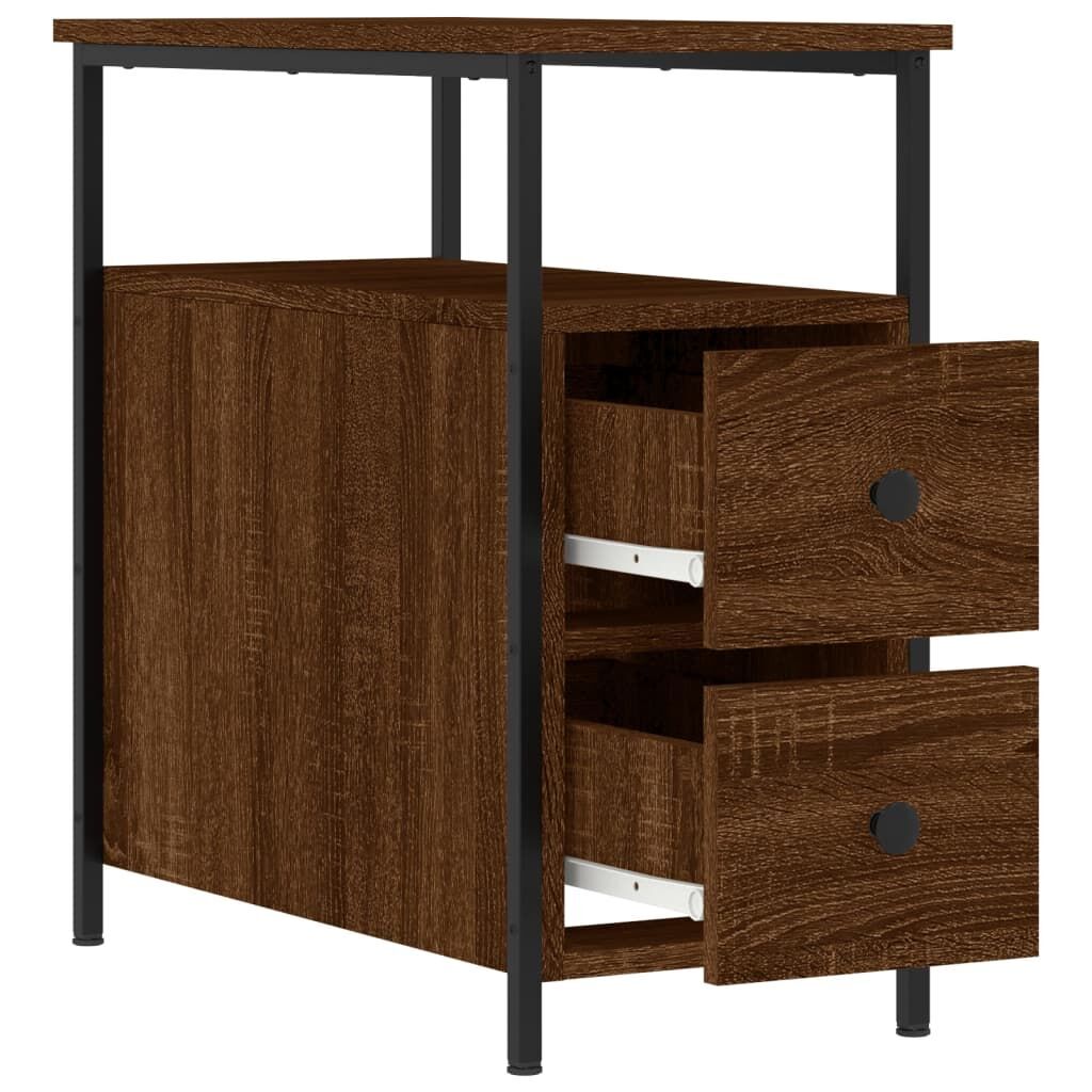 Bedside Cabinets 2 pcs Brown Oak 30x60x60 cm Engineered Wood Price