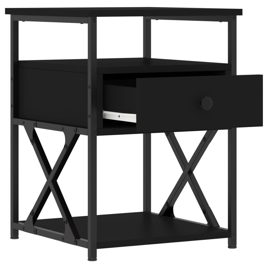 Bedside Cabinets 2 pcs Black 40x42x55 cm Engineered Wood Price