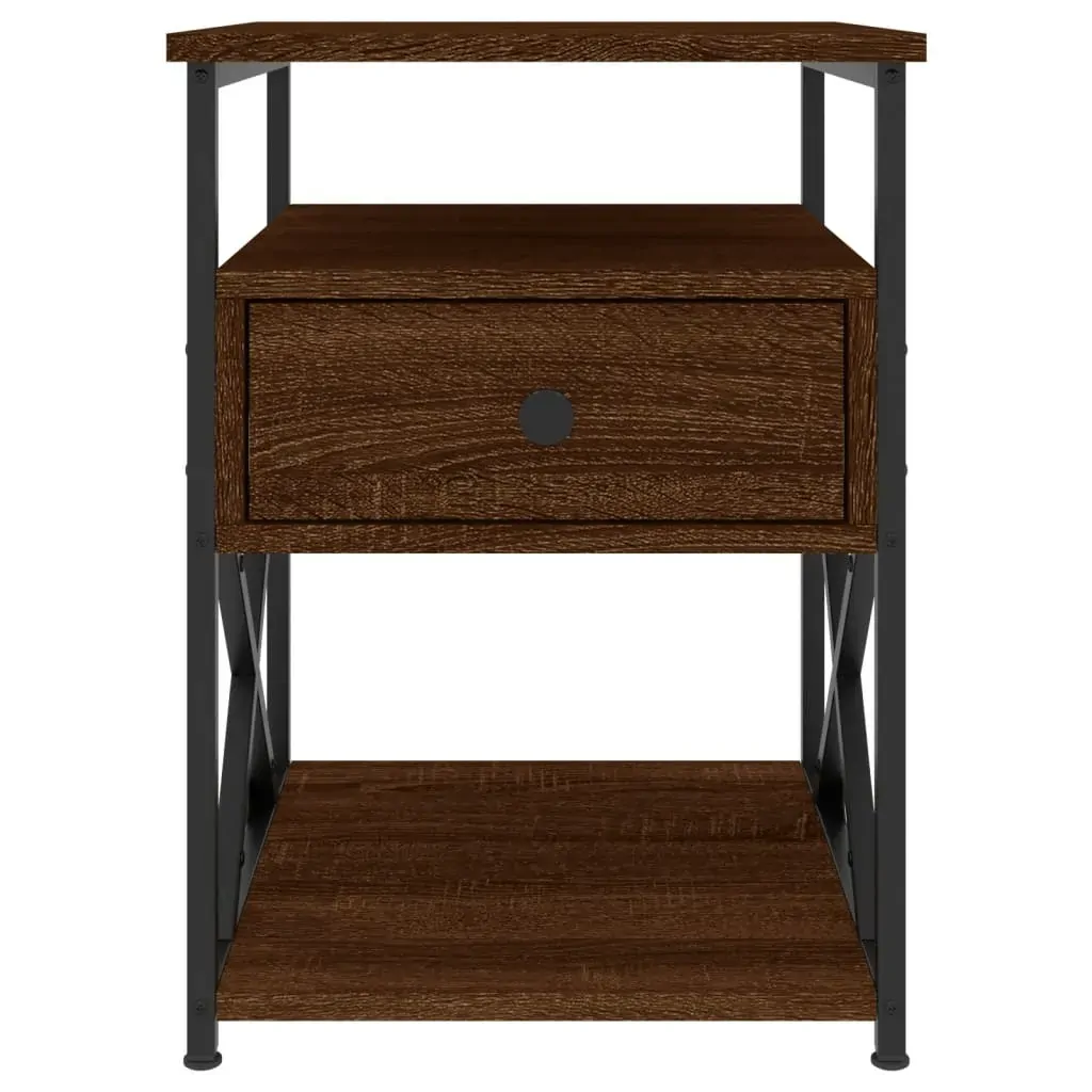 Bedside Cabinets 2 pcs Brown Oak 40x42x55 cm Engineered Wood Price