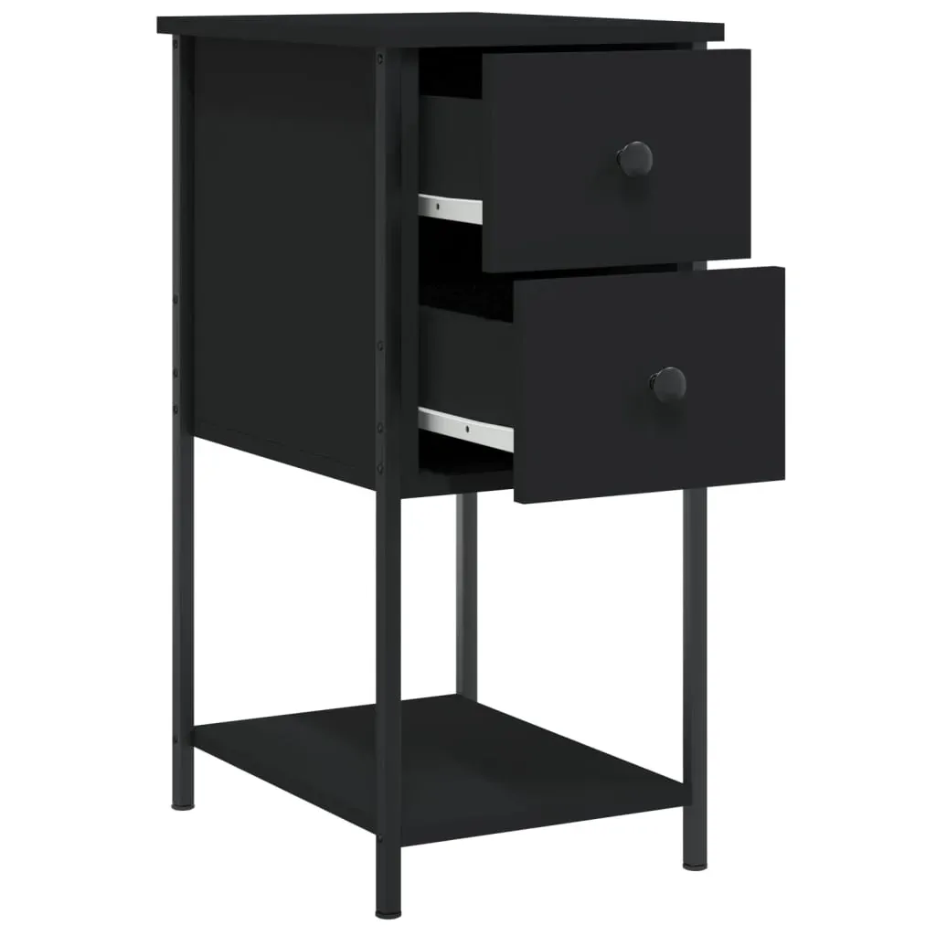 Bedside Cabinets 2 pcs Black 32x42x70 cm Engineered Wood Price