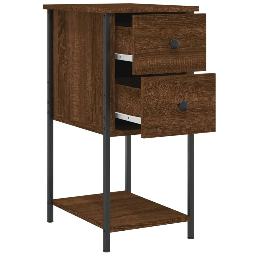 Bedside Cabinets 2 pcs Brown Oak 32x42x70 cm Engineered Wood Price