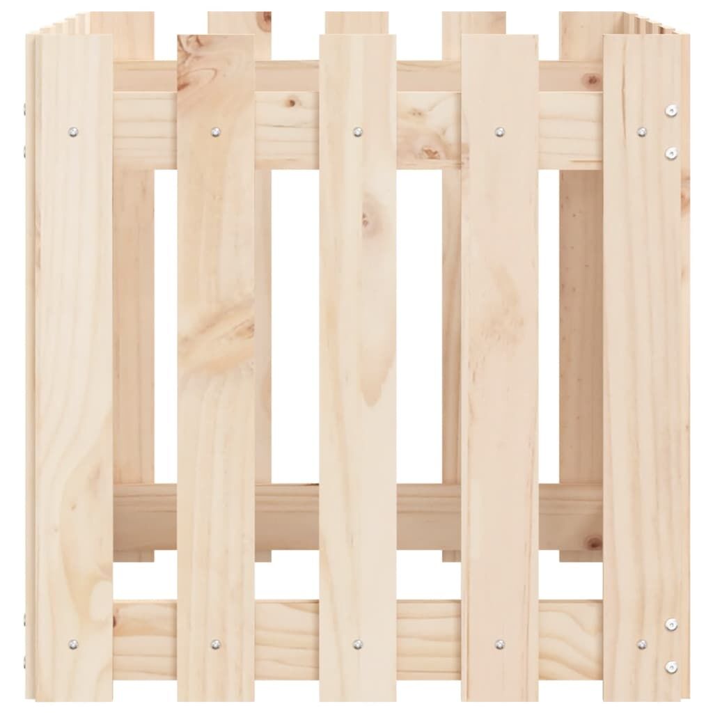Garden Planter with Fence Design 50x50x50 cm Solid Wood Pine Price