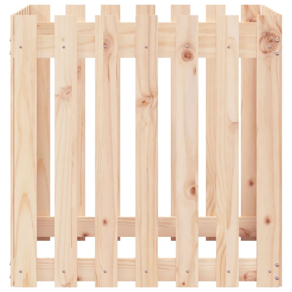 Garden Planter with Fence Design 70x70x70 cm Solid Wood Pine Price
