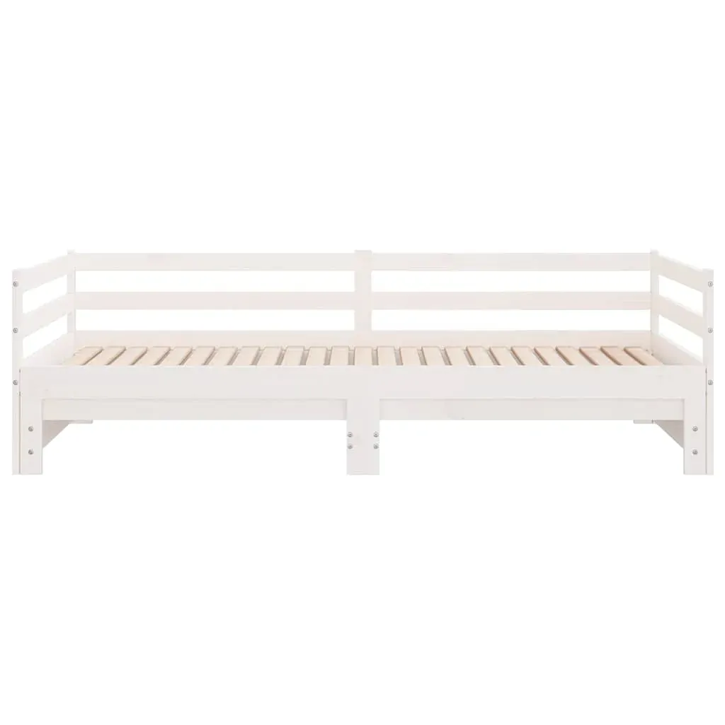 Pull-out Day Bed without Mattress White 2x(90x190) cm Price