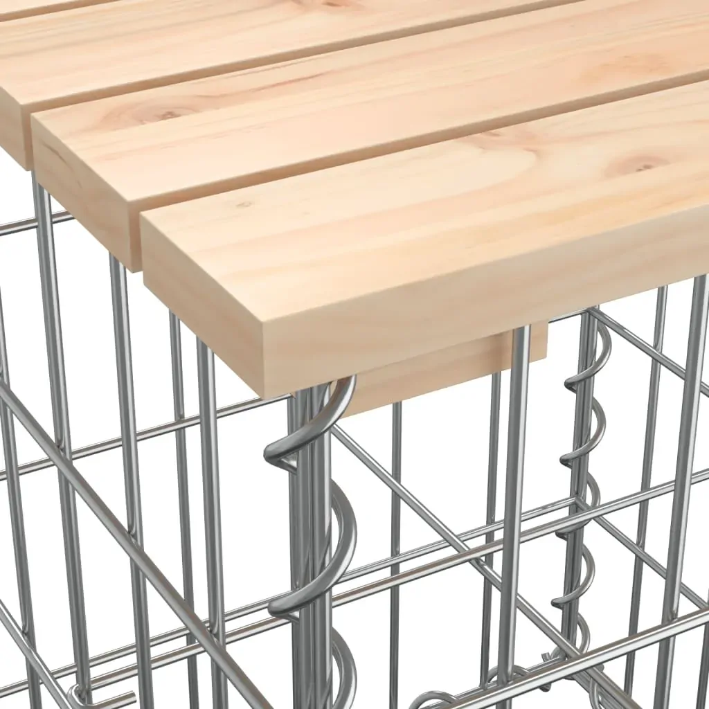 Garden Bench Gabion Design 103x31x42 cm Solid Wood Pine Price