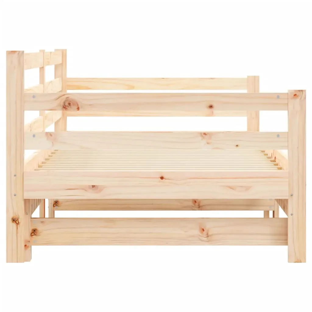 Daybed with Trundle without Mattress 90x190 cm Solid Wood Price