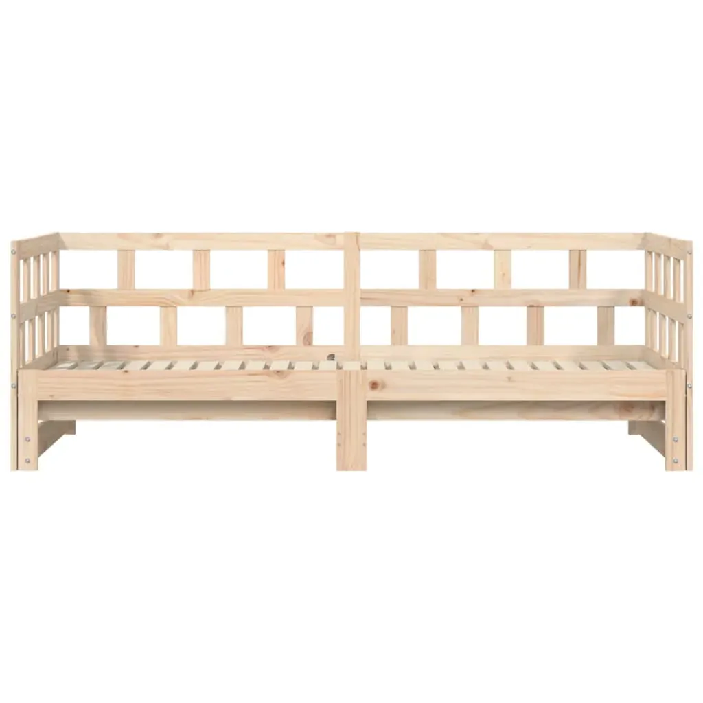 Daybed with Trundle without Mattress 90x190 cm Solid Wood Price