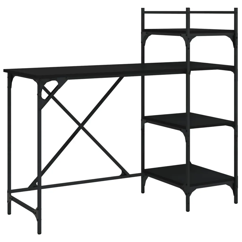 Computer Desk with Shelves Black 120x47x109 cm Price