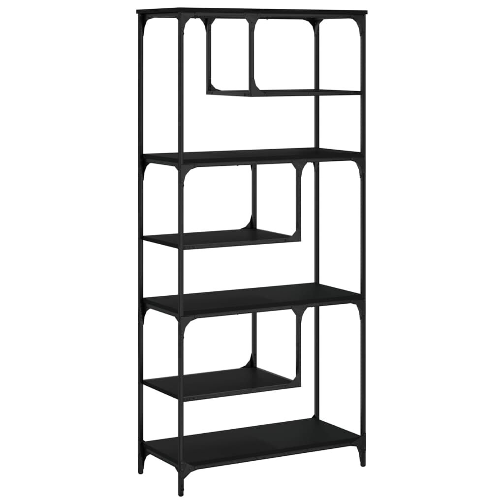 Bookcase Black 81x36x176 cm Engineered Wood Price